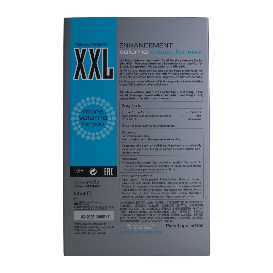 HOT - XXL VERBETERINGSCREME VOOR MANNEN 50 ML