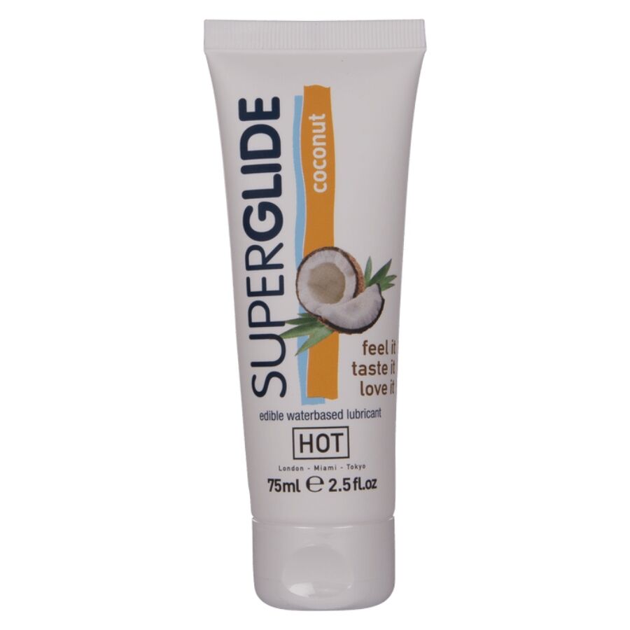HETE - SUPERGLIDE EETBAAR GLIJMIDDEL OP WATERBASIS KOKOSNOOT 75 ML