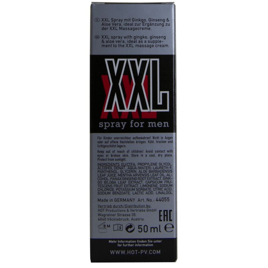 HOT - XXL SPRAY VOOR MANNEN 50 ML