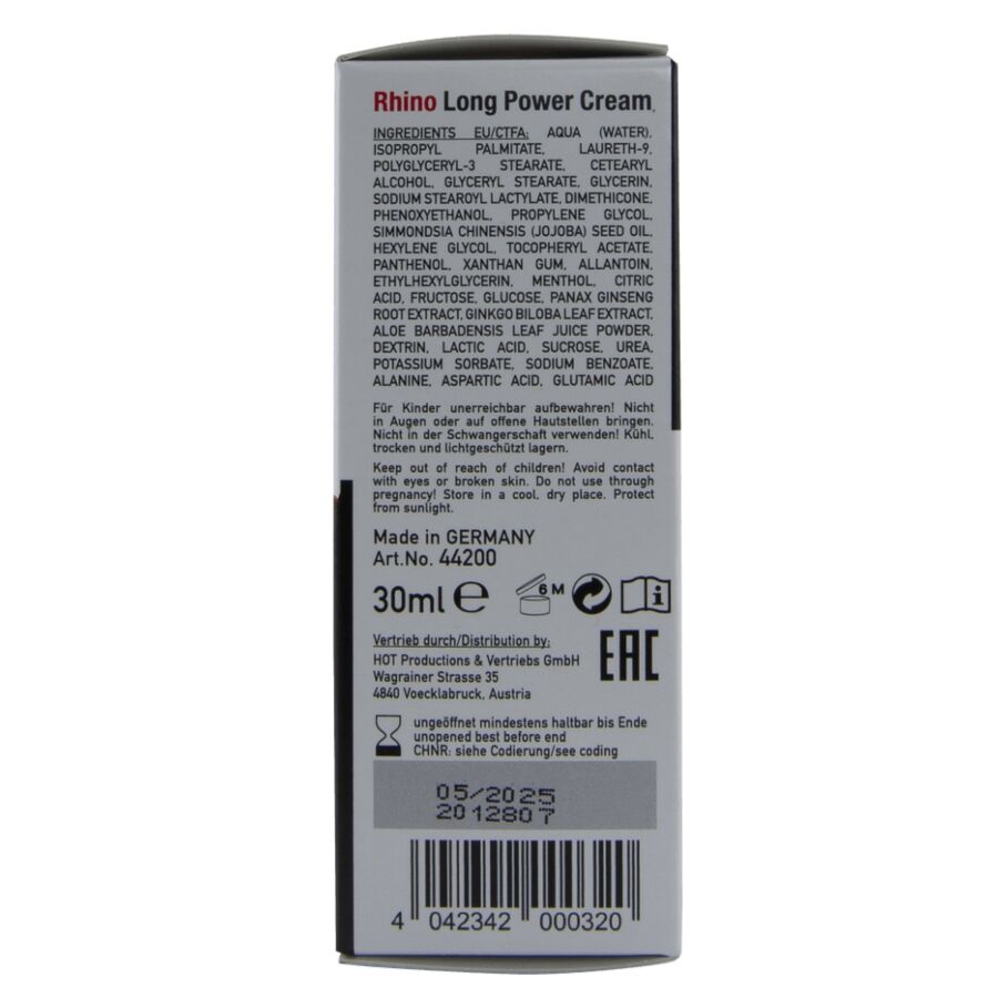 HOT - RHINO LONG POWER CRÈME 30 ML