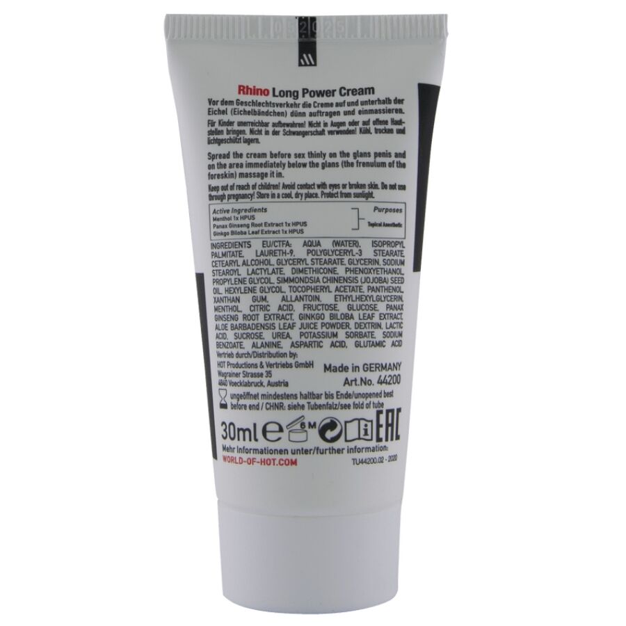 HOT - RHINO LONG POWER CRÈME 30 ML