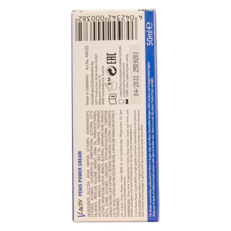 HOT - V-ACTIV PENIS POWER CRÈME VOOR MANNEN 50 ML