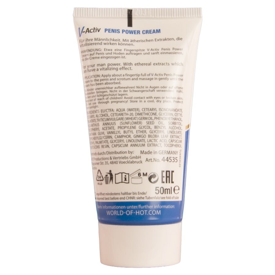 HOT - V-ACTIV PENIS POWER CRÈME VOOR MANNEN 50 ML