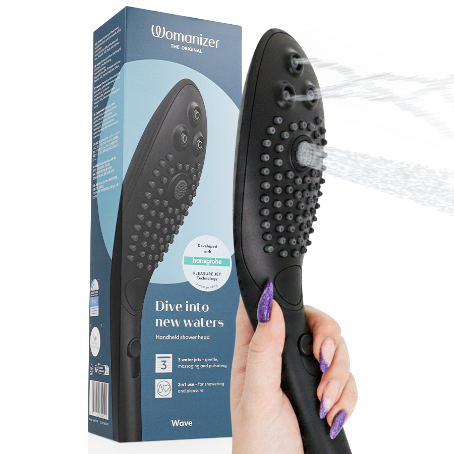 WOMANIZER - WAVE KLITORALE STIMULERENDE DOUCHEKOP ZWART