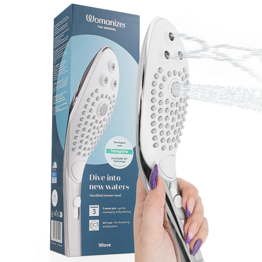 WOMANIZER - WAVE CLITORALE STIMULERENDE DOUCHEKOP CHROME