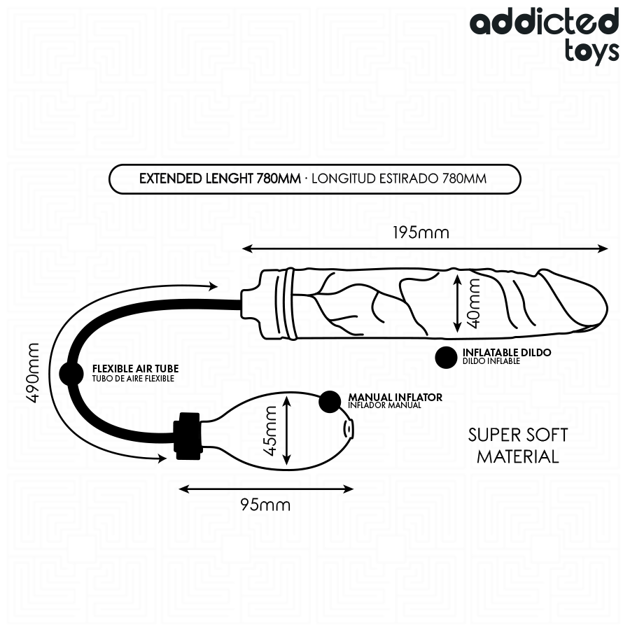 ADDICTED TOYS - OPBLAASBARE DILDO MODEL 4