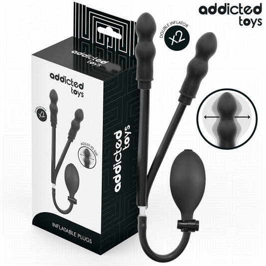 ADDICTED TOYS - OPBLAASBARE DUBBELE BUTTPLUG MODEL 1