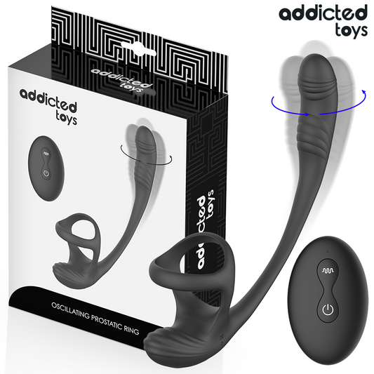 ADDICTED TOYS - ANAALPLUG MET TRILLING EN 360º GOLVENDE- EN TEELBALSTIMULATOR