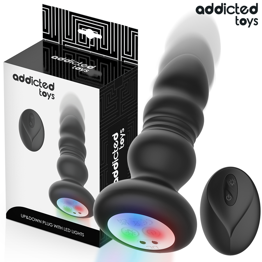 ADDICTED TOYS - STUWENDE VIBRERENDE ANAALPLUG, AFSTANDSBEDIENING MET LED-LICHT