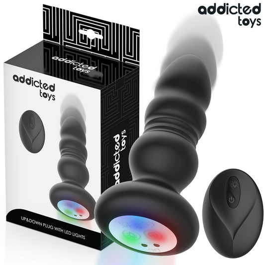 ADDICTED TOYS - STUWENDE VIBRERENDE ANAALPLUG, AFSTANDSBEDIENING MET LED-LICHT