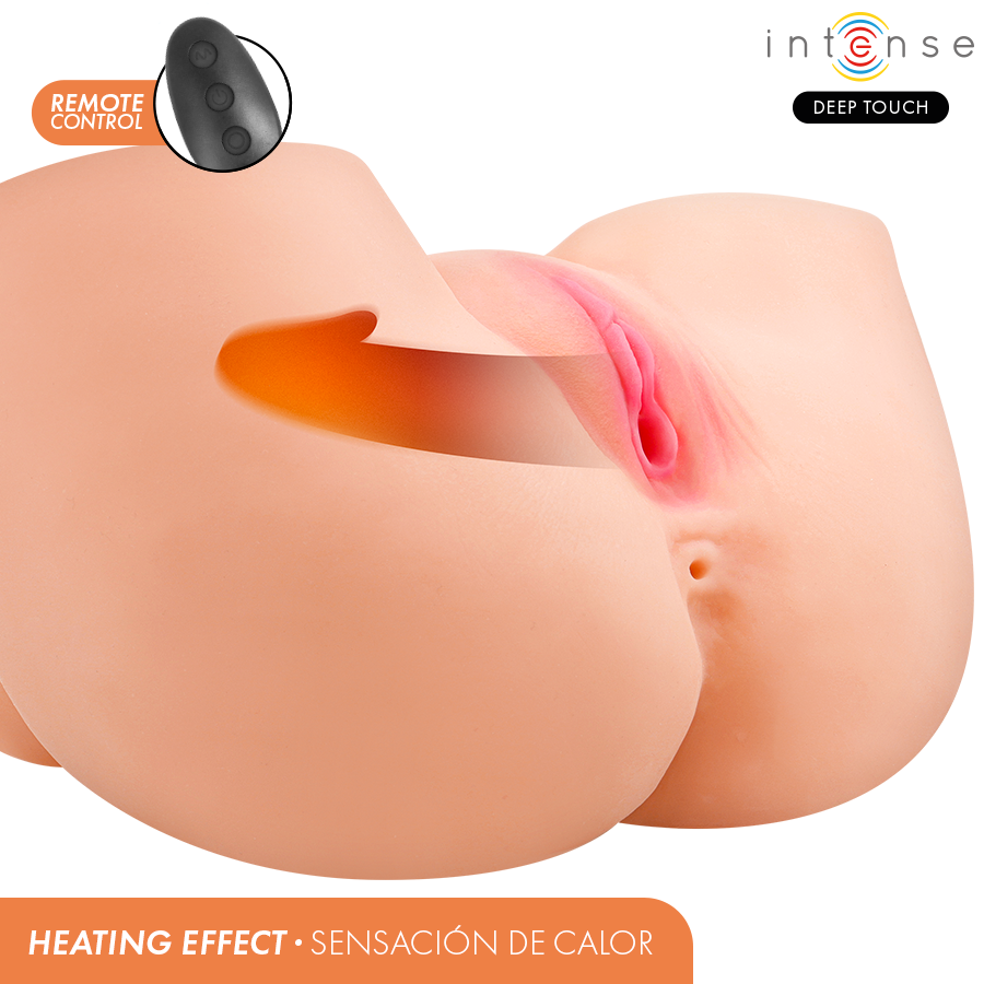 INTENSE DIEPE AANRAKING - GINGER VAGINALE MASTURBATOR MET ZUIGKRACHT, WARMTE, TRILLING EN STEMEFFECTEN MET AFSTANDSBEDIENING 5.3 KG