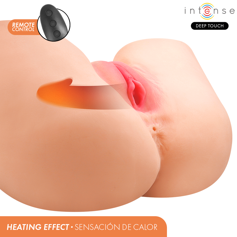 INTENSE DEEP TOUCH - JULIA VAGINALE MASTURBATOR MET ZUIGKRACHT, WARMTE, TRILLINGEN EN STEMEFFECTEN MET AFSTANDSBEDIENING 9 KG
