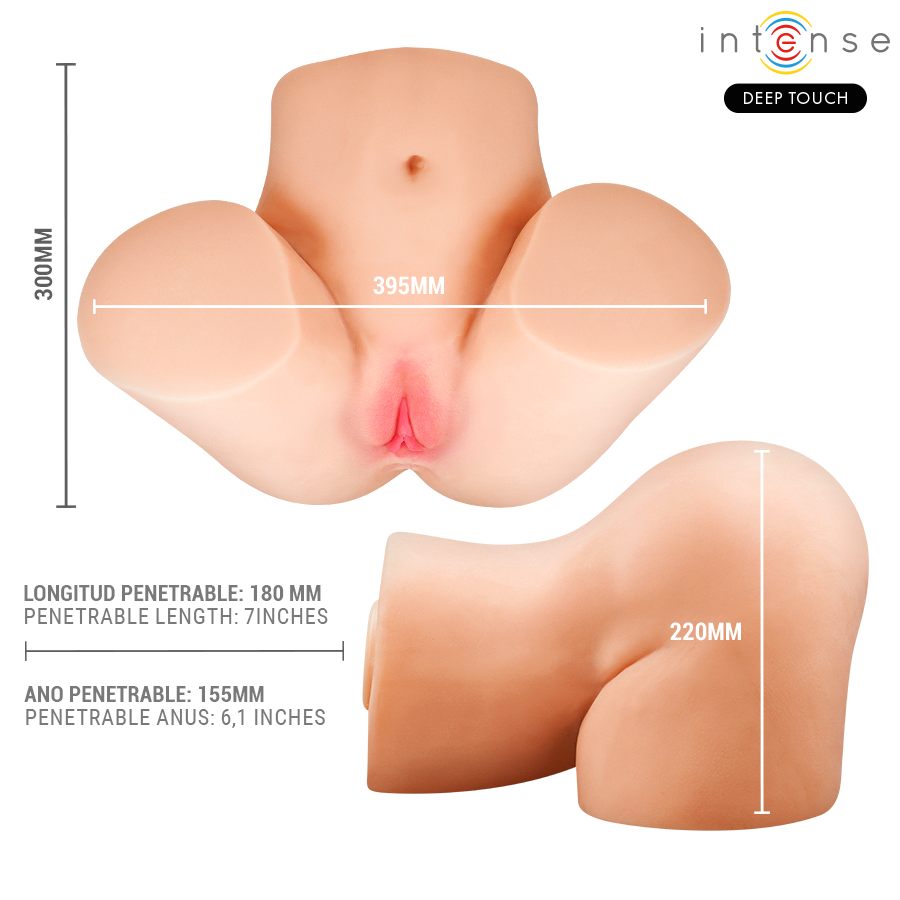 INTENSE DEEP TOUCH - JULIA VAGINALE MASTURBATOR MET ZUIGKRACHT, WARMTE, TRILLINGEN EN STEMEFFECTEN MET AFSTANDSBEDIENING 9 KG