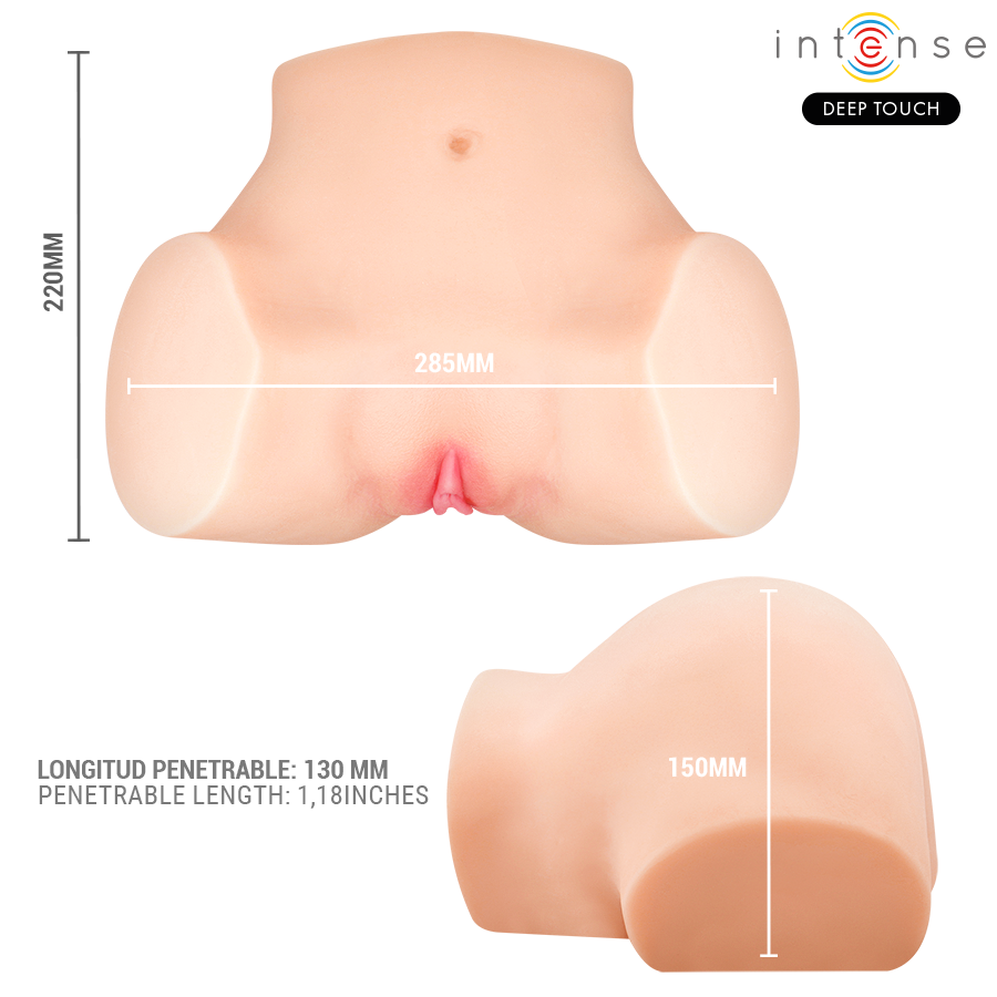 INTENSE DIEPE TOUCH - NICOLE VAGINALE MASTURBATOR MET ZUIGKRACHT, WARMTE, TRILLING EN STEMEFFECTEN MET AFSTANDSBEDIENING 5,3 KG
