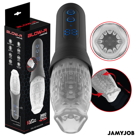 JAMYJOB - BLOW-R MASTURBATOR MET STOTEN EN ROTATIE