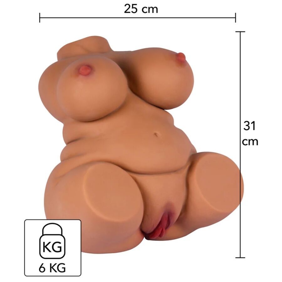 VERBORGEN VERLANGEN - DIKKE NEUK KONINGIN VROUWELIJKE MASTURBATOR TORSO 6 KG