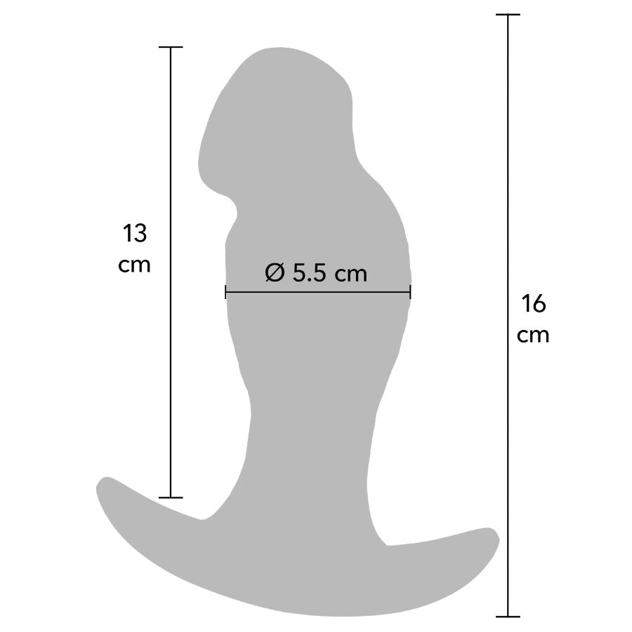 VERBORGEN VERLANGEN - INFERNO REALISTISCHE BUTTPLUG 16 CM
