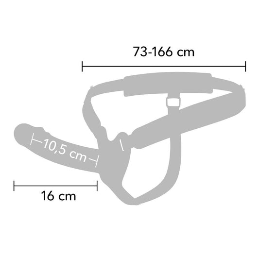 VERBORGEN VERLANGEN - INFERNO TRILLENDE PENISHOES STRAP-ON 16 CM