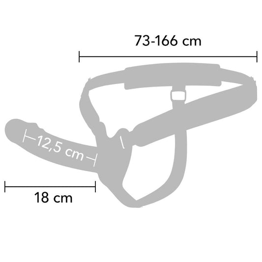 VERBORGEN VERLANGEN - INFERNO VIBRERENDE PENISHOES STRAP-ON 18 CM