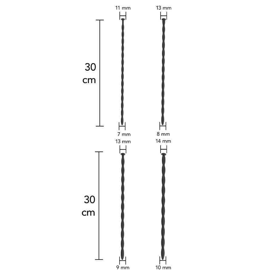 VERBORGEN VERLANGEN - EXTREEM GEAVANCEERDE URETHRAAL SOUND SET 4 STUKS