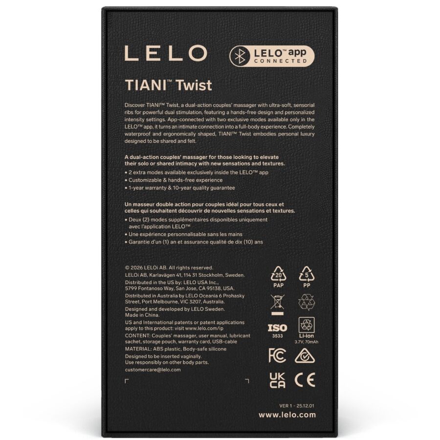 LELO - TIANI TWIST KOPPELSVIBRATOR SCHUIM