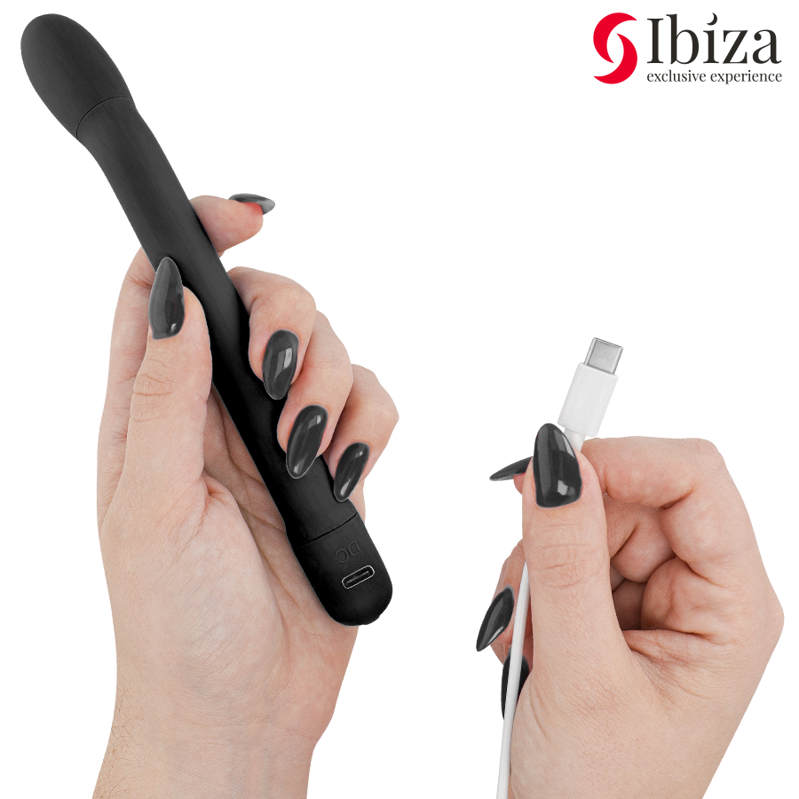 IBIZA - BLACK G-SPOT VIBRATOR WITH VIBRATION