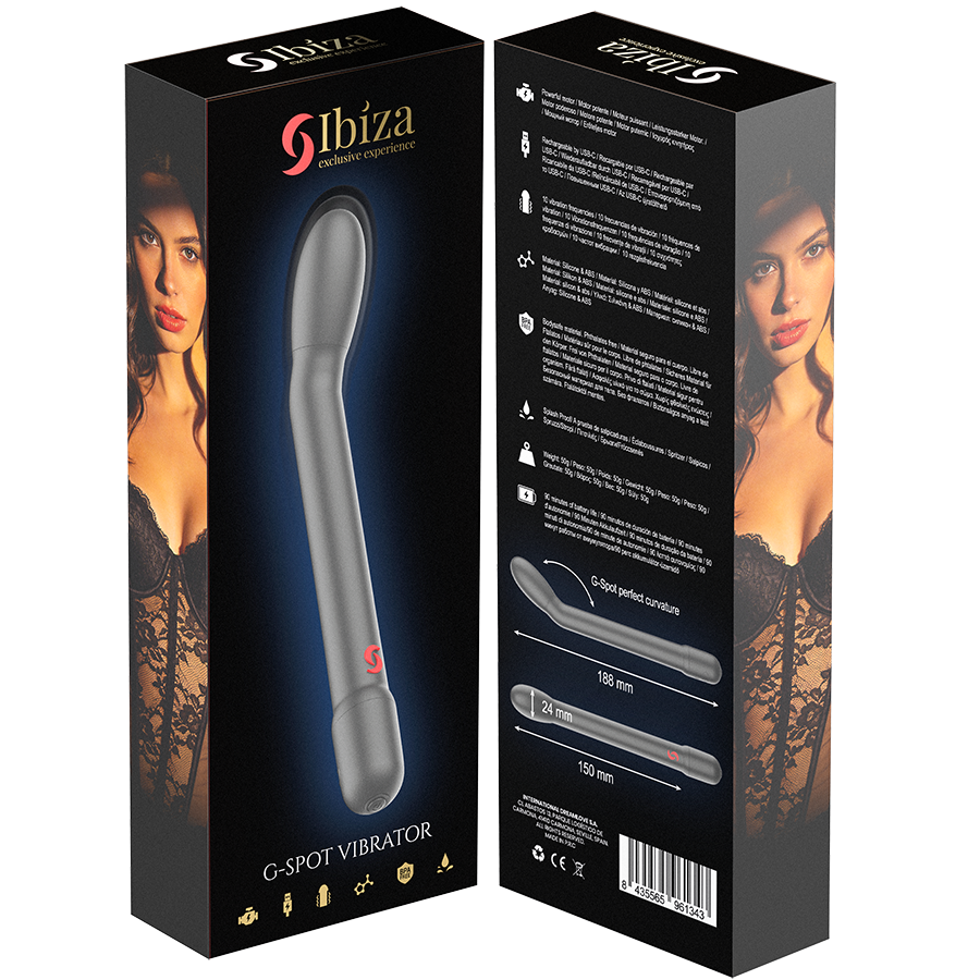 IBIZA - BLACK G-SPOT VIBRATOR WITH VIBRATION
