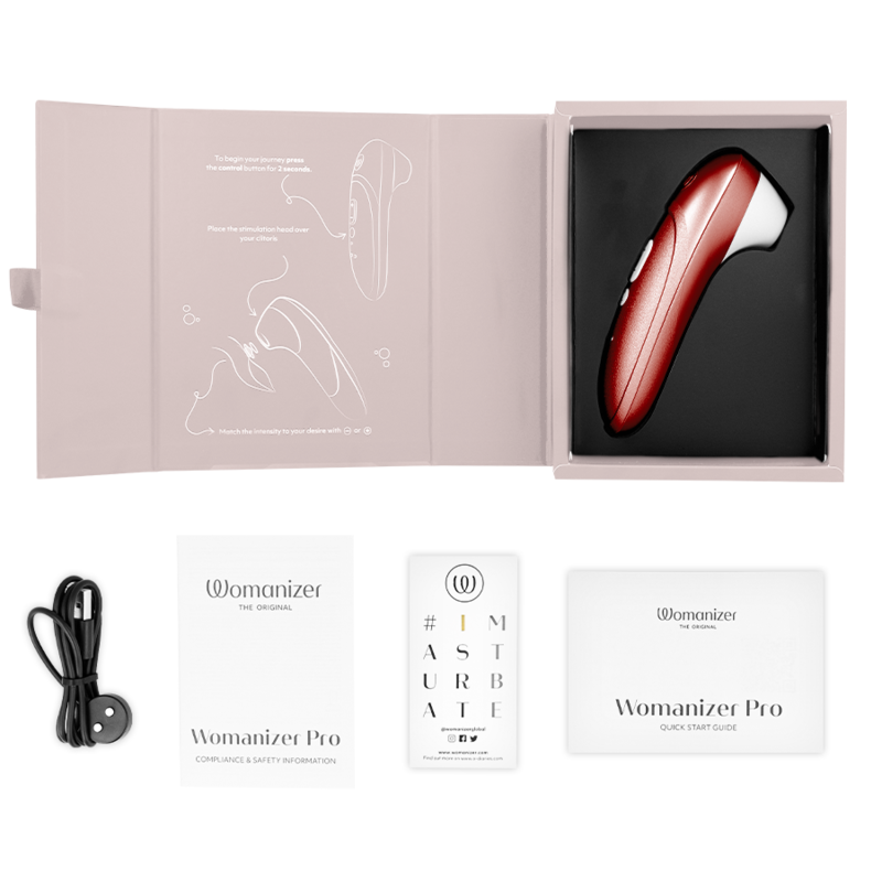 WOMANIZER - PRO VIBRERENDE CLITORISSTIMULATOR BORDEAUXROOD