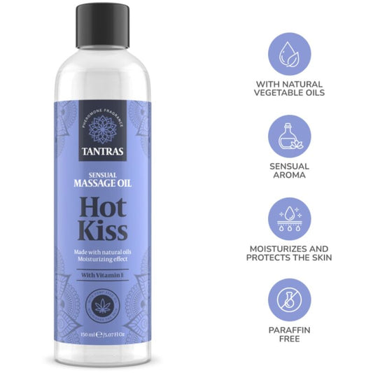 INTIMATELINE - TANTRAS LOVE OIL HOT KISS MASSAGE OLIE 150 ML