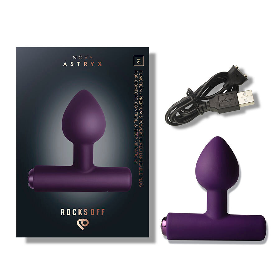 ROCKS-OFF - NOVA ASTRYX OPLAADBARE PREMIUM & KRACHTIGE ANALE PLUG 16 FUNCTIES PAARS