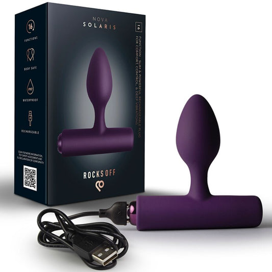 ROCKS-OFF - NOVA SOLARIS OPLAADBARE SLANKE & KRACHTIGE ANALE PLUG 16 FUNCTIES PAARS
