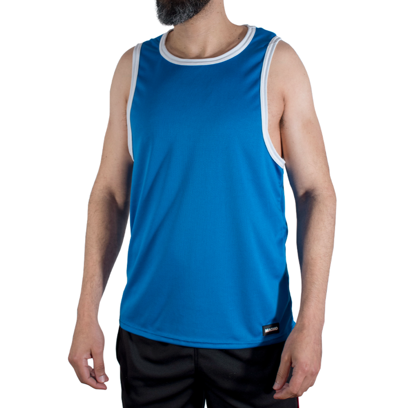 MACHO - CMV002 BLUE GYM T-SHIRT L/XL