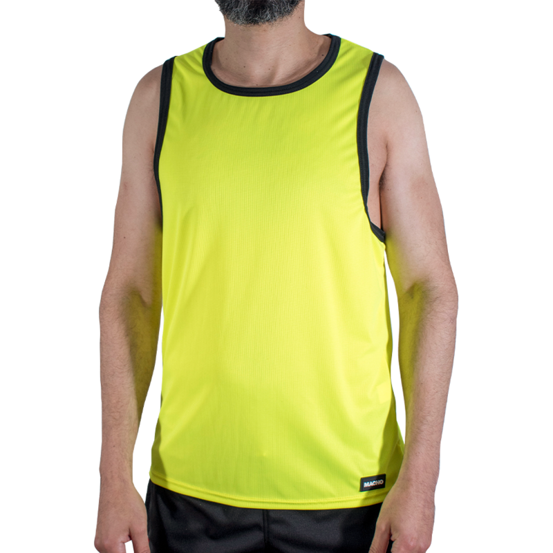 MACHO - CMV001 YELLOW GYM T-SHIRT L/XL