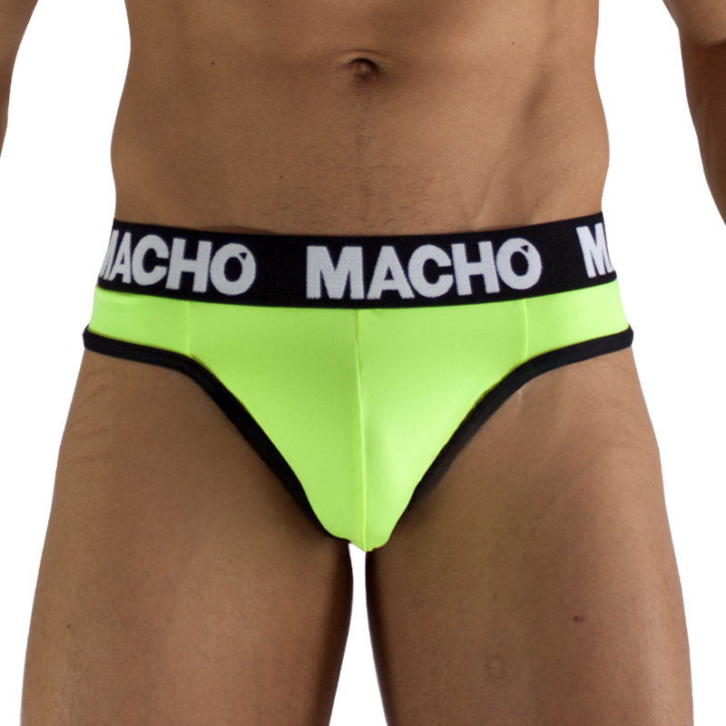 MACHO - MTG001 FLUORESCENT YELLOW THONG SIZE M