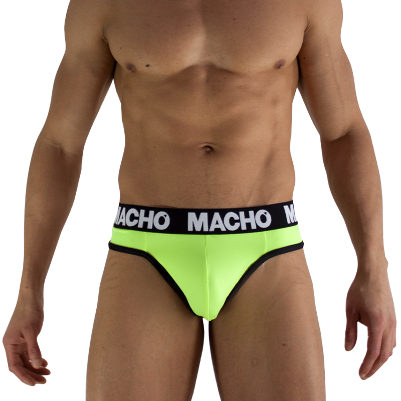 MACHO - MTG001 FLUORESCENT YELLOW THONG SIZE L