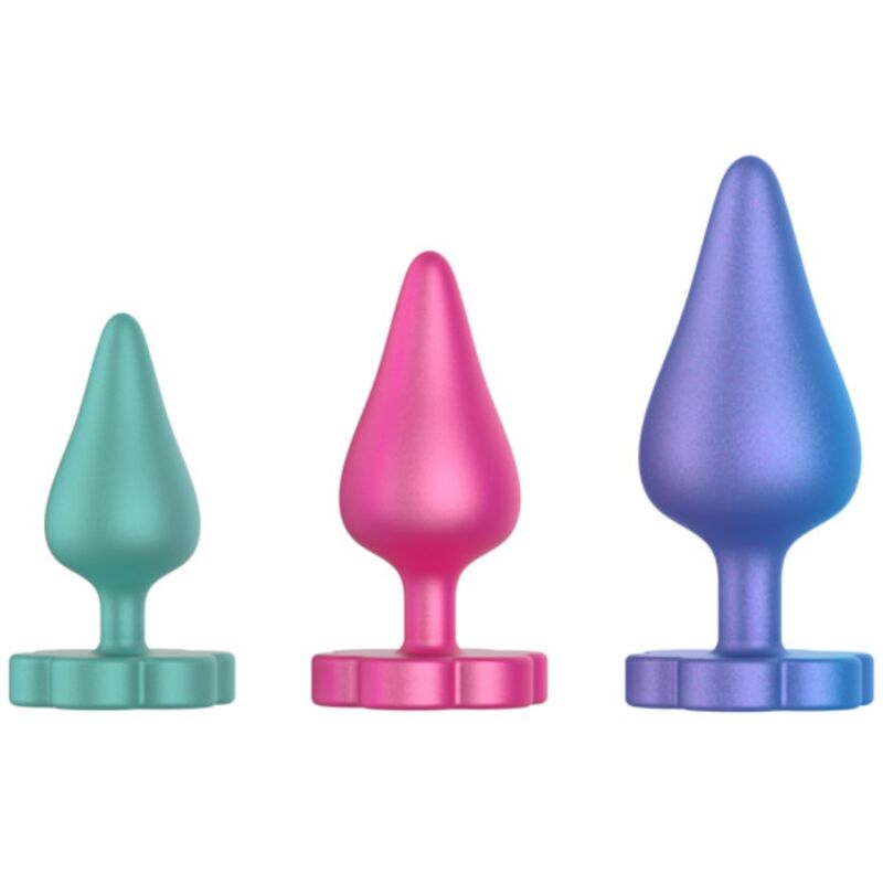 ROMP - LUSTER ANALE TRAININGSKIT S/M/L MET BLOEMVORMIGE VOET