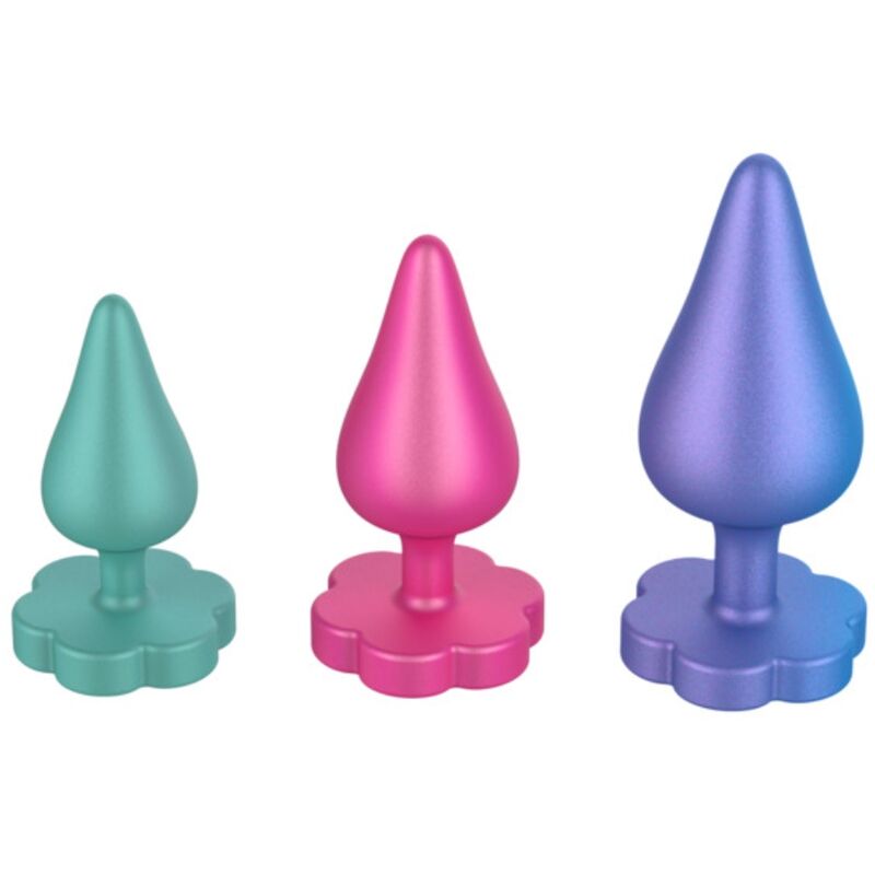 ROMP - LUSTER ANALE TRAININGSKIT S/M/L MET BLOEMVORMIGE VOET