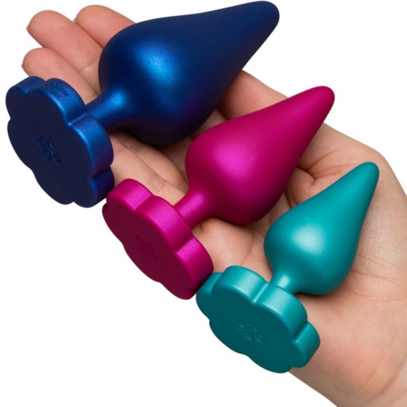 ROMP - LUSTER ANALE TRAININGSKIT S/M/L MET BLOEMVORMIGE VOET