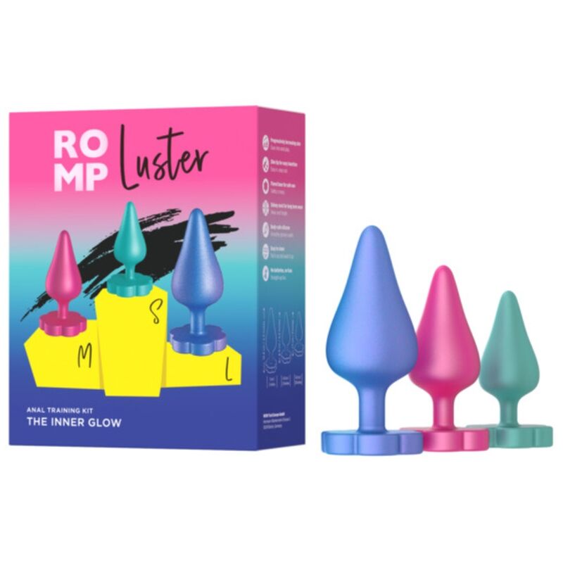 ROMP - LUSTER ANALE TRAININGSKIT S/M/L MET BLOEMVORMIGE VOET