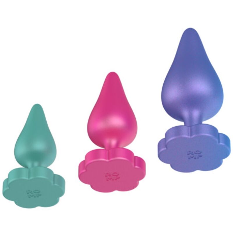 ROMP - LUSTER ANALE TRAININGSKIT S/M/L MET BLOEMVORMIGE VOET