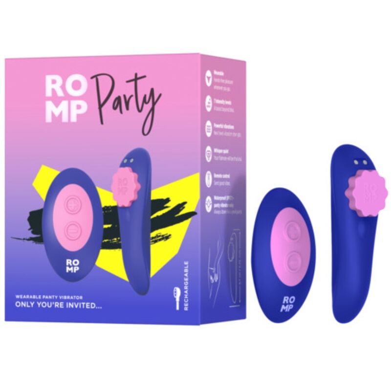 ROMP - PARTY MAGNETISCHE TRILLENDE SILICONEN SLIP MET AFSTANDSBEDIENING