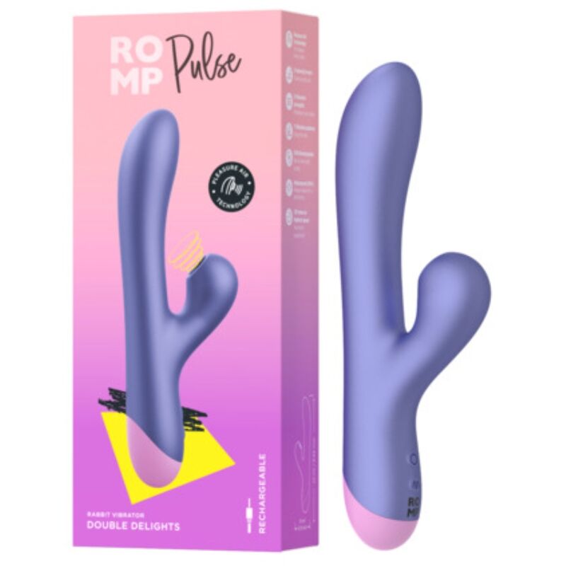 ROMP - PULSE RABBIT DUAL G-SPOT VIBRATOR ELEKTRISCH BLAUW