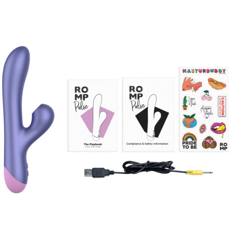 ROMP - PULSE RABBIT DUAL G-SPOT VIBRATOR ELEKTRISCH BLAUW