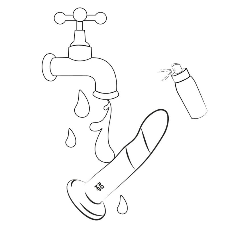 ROMP - PICCOLO SILICONEN DILDO MET DRIEKLEURIGE ZUIGNAP 14 CM
