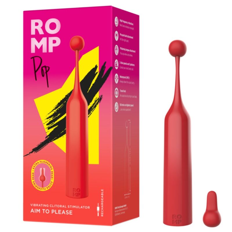 ROMP - POP HOOGFREQUENTE CLITORISSTIMULATOR ROOD