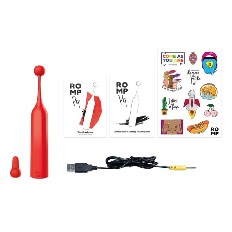 ROMP - POP HOOGFREQUENTE CLITORISSTIMULATOR ROOD