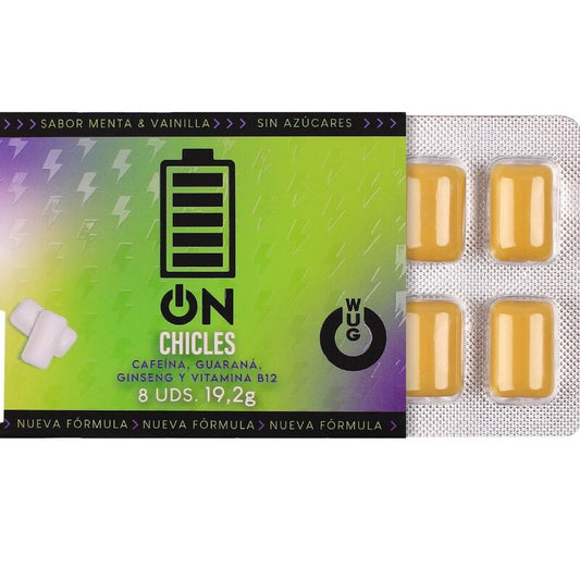WUG On – Directe energie in kauwgomformaat BLISTER 8 STUKS