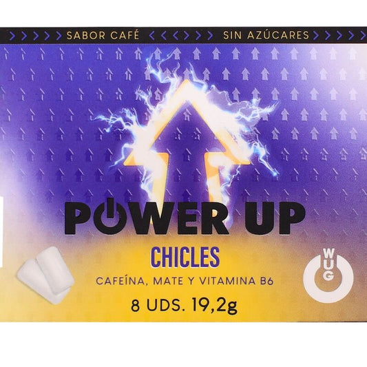 WUG Power Up - Energie Kauwgom voor Concentratie en Uithoudingsvermogen BLISTER 8 STUKS