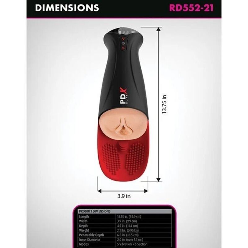 PDX ELITE - FUCK-O-MATIC PRO XL AUTOMATISCHE MASTURBATOR 42 CM