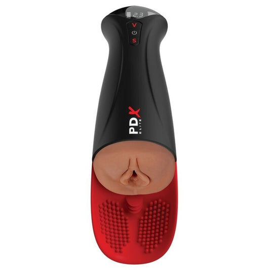 PDX ELITE - FAP-O-MATIC PRO XL AUTOMATISCHE TRILLENDE STROKER BRUIN 34,9 CM